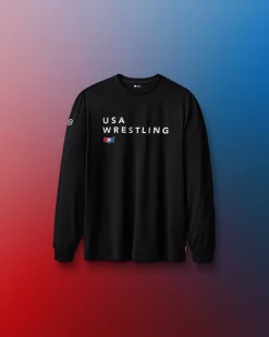 USA Wrestling Stacked Hybrid Youth Long Sleeve