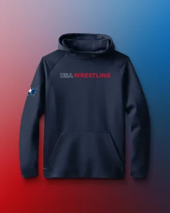 USA Wrestling Wordmark Cool-Feel Scuba Hoodie