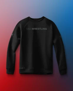 USA Wrestling Wordmark COOL-FEEL Crewneck