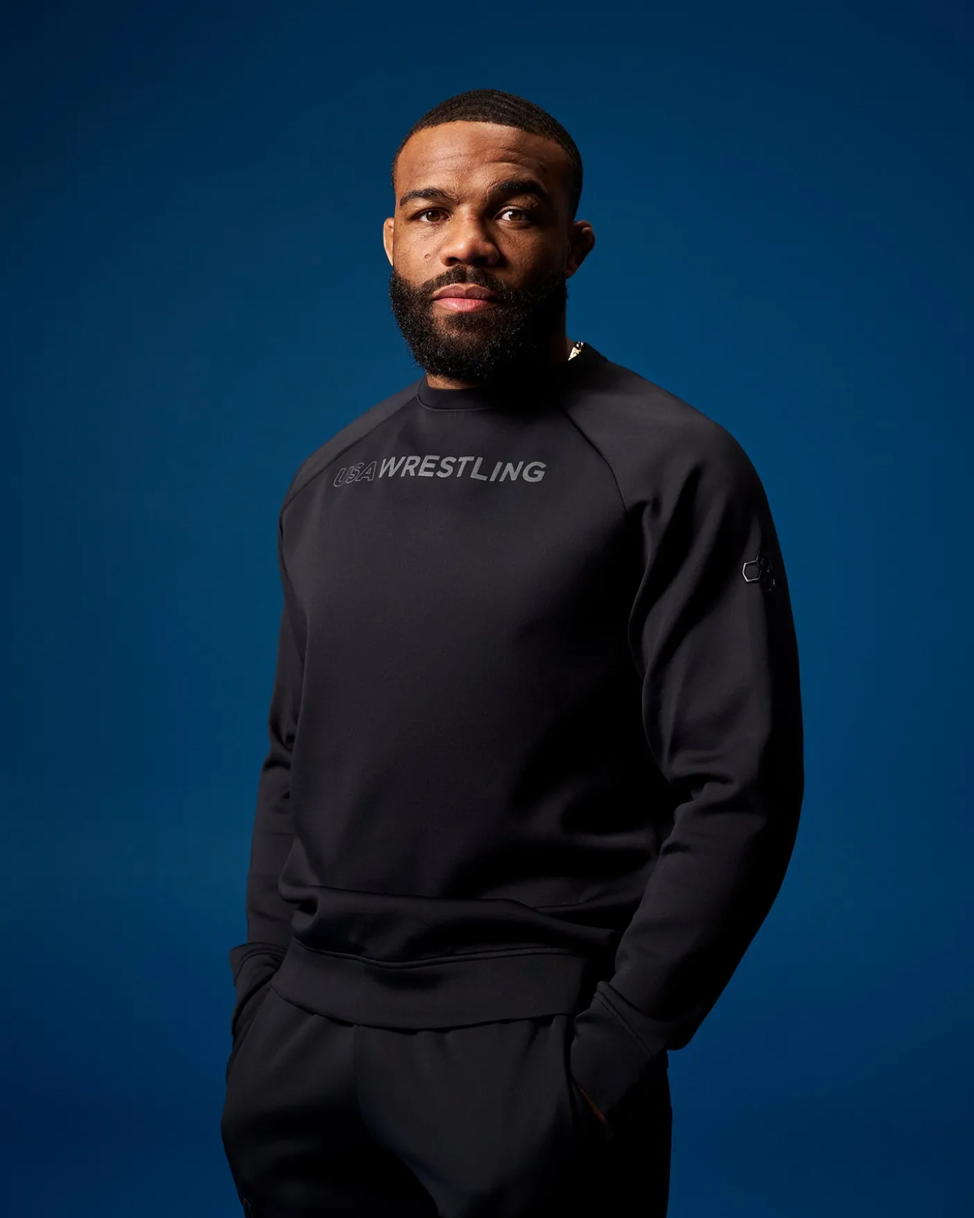 USA Wrestling Wordmark COOL-FEEL Crewneck