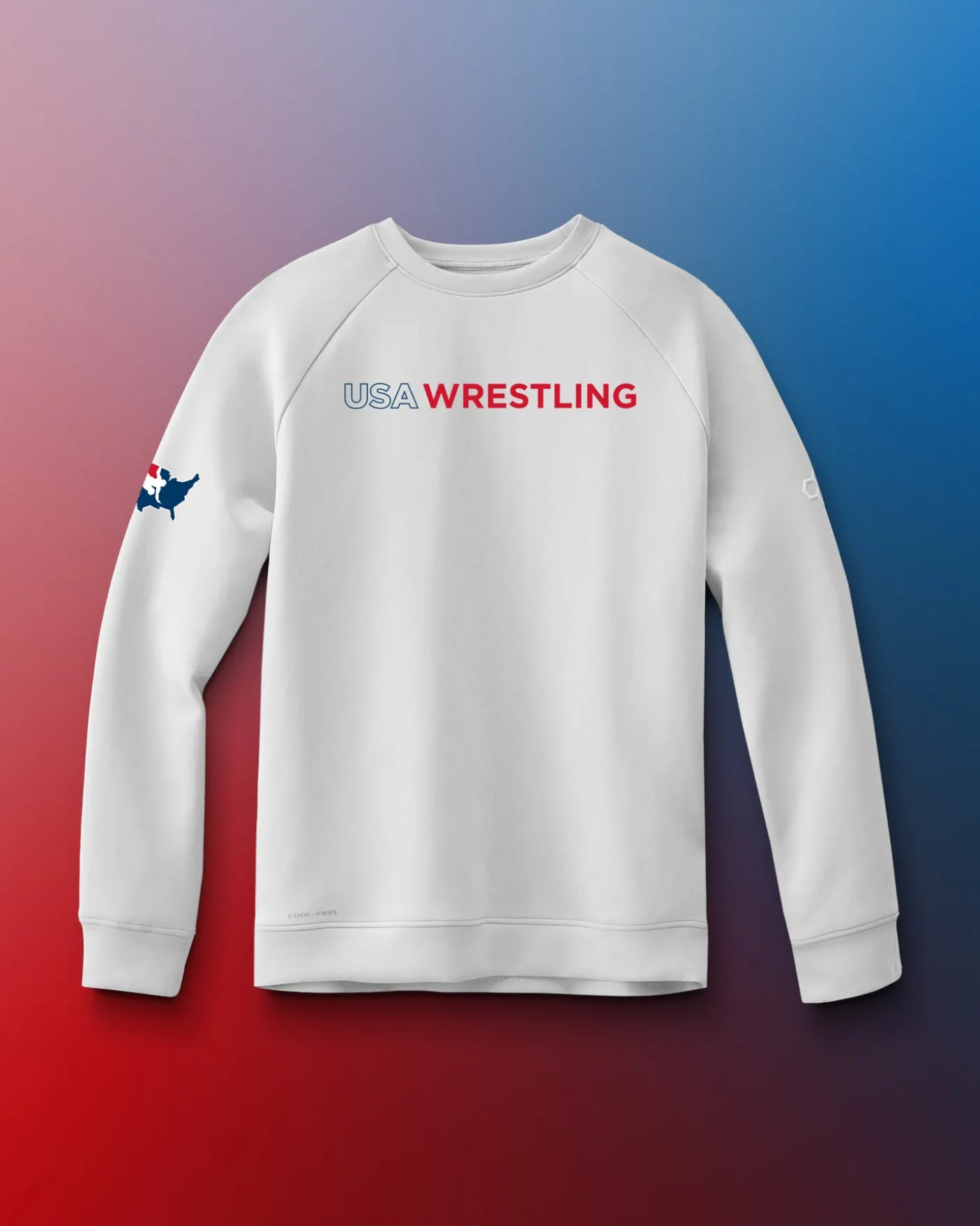 USA Wrestling Wordmark COOL-FEEL Crewneck
