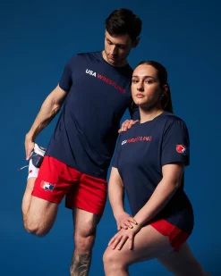 USA Wrestling Wordmark Performance T-Shirt