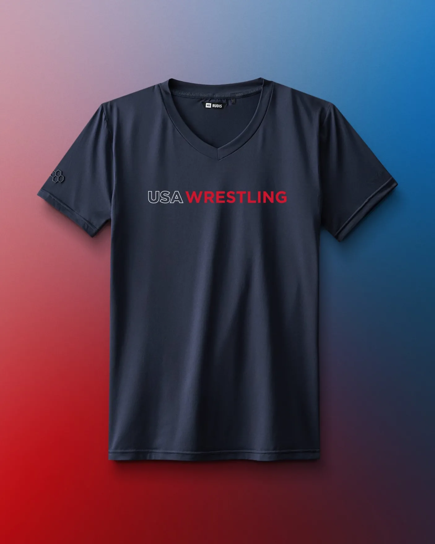 USA Wrestling Wordmark Performance Women's V-Neck T-Shirt
