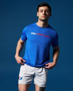 USA Wrestling Wordmark Performance Heather T-Shirt