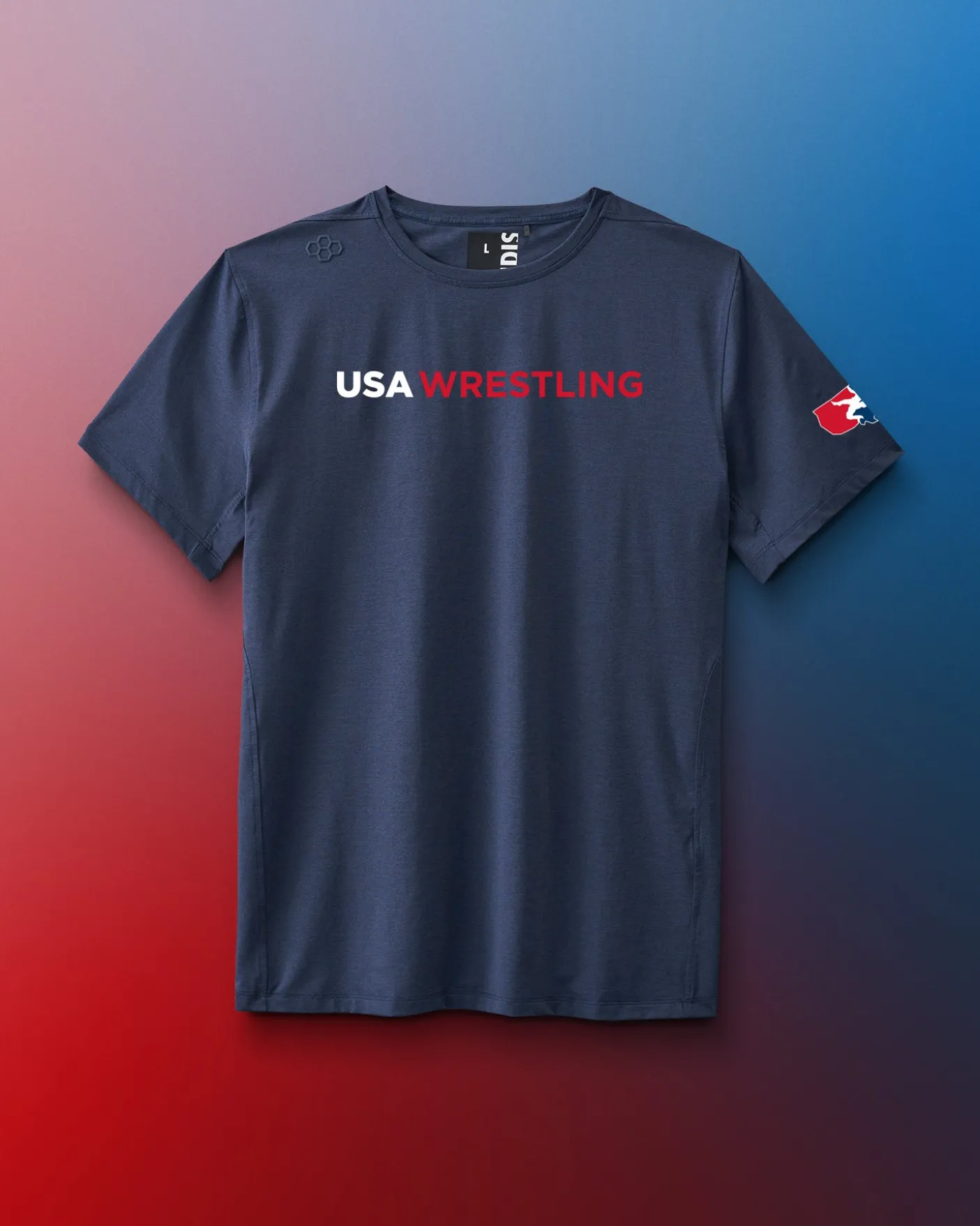 USA Wrestling Wordmark Performance Heather T-Shirt