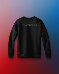 USA Wrestling Wordmark Youth COOL-FEEL Crewneck