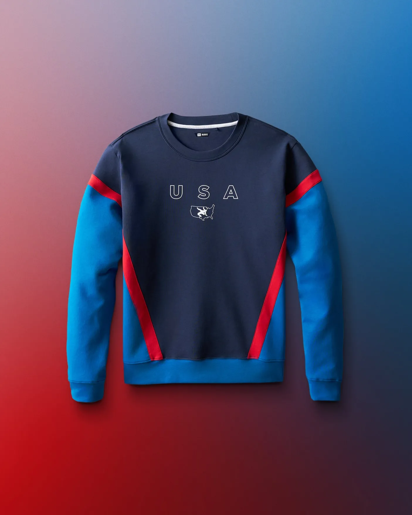 USA Wrestling Youth Colorblock Crewneck