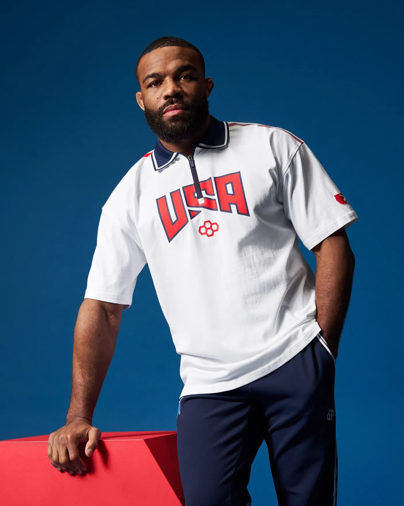USA Wrestling Zip Polo