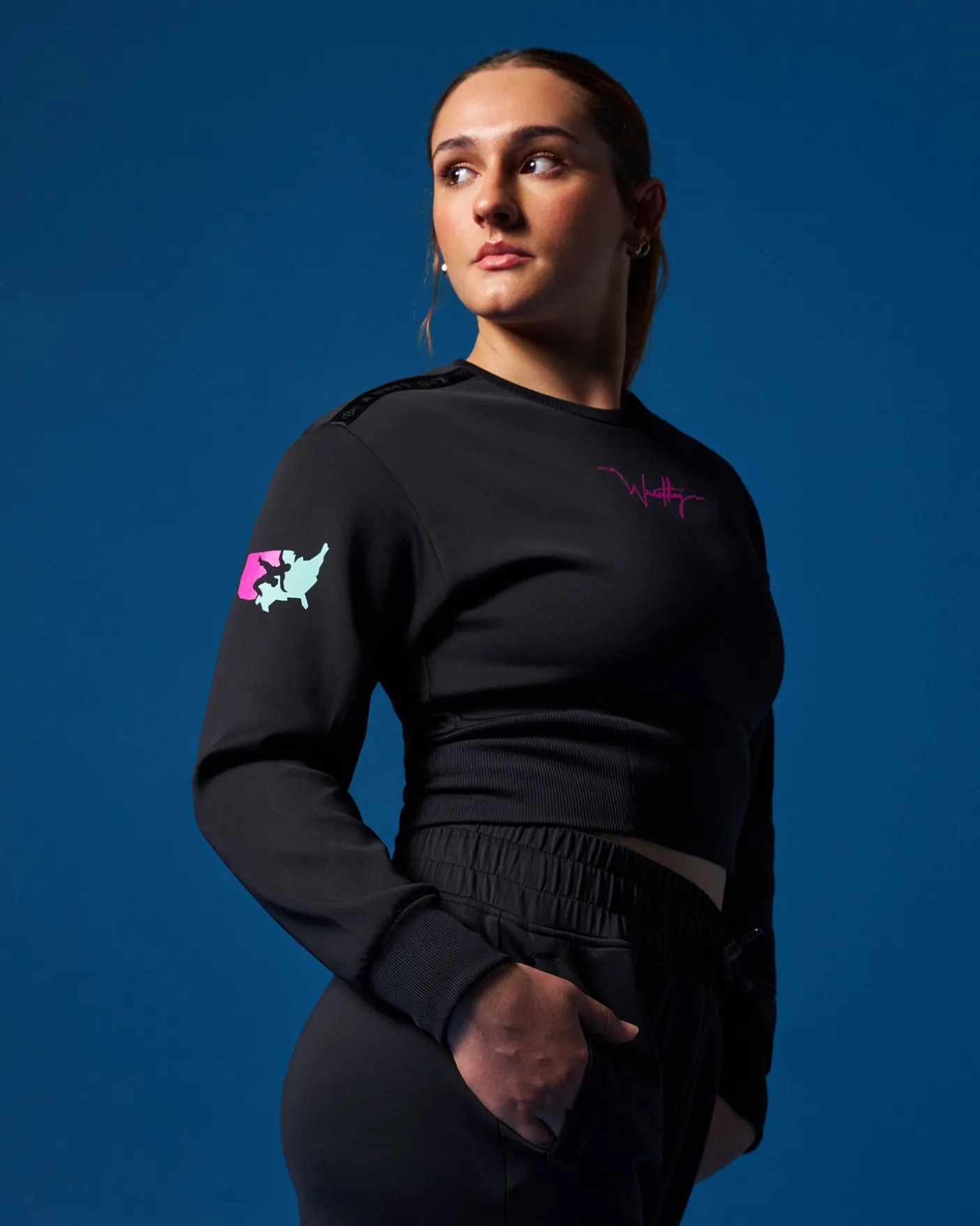 USAW Wrestling Cool-Feel Women's Fitted Crew