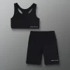 Women's Sports Bra and Biker Short Gift Bundle - Black