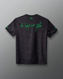 Wrestling Wordmark Black Camo Sublimated T-Shirt