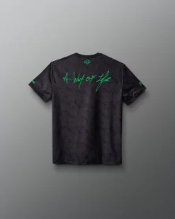 Wrestling Wordmark Black Camo Youth Sublimated T-Shirt