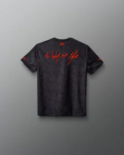 Wrestling Wordmark Black Camo Youth Sublimated T-Shirt