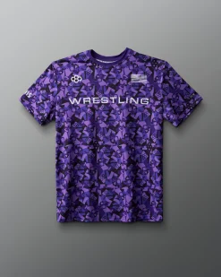 Wrestling Wordmark Camo Sublimated T-Shirt