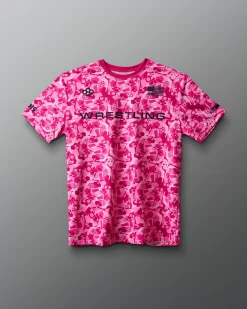 Wrestling Wordmark Camo Sublimated T-Shirt