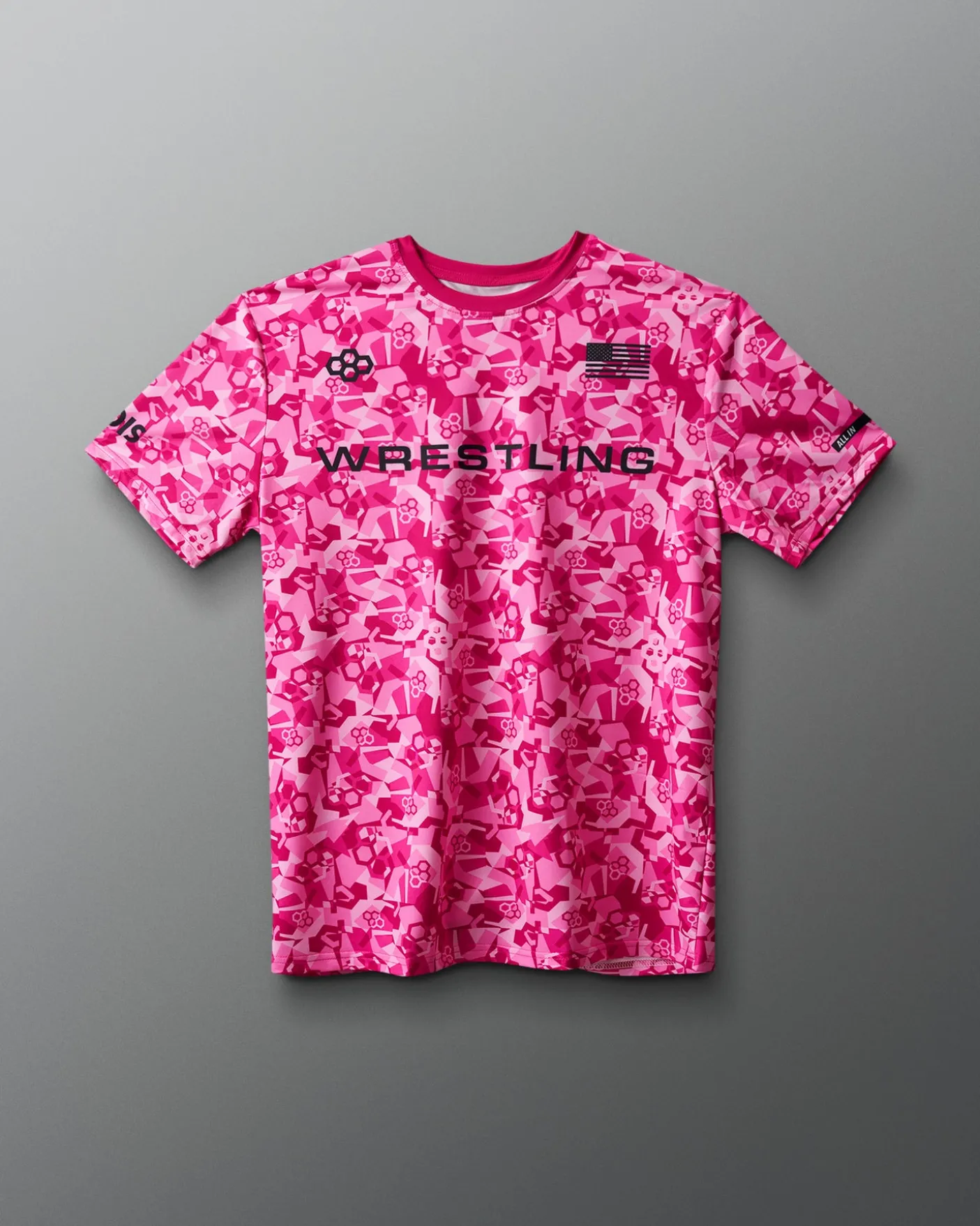 Wrestling Wordmark Camo Sublimated T-Shirt
