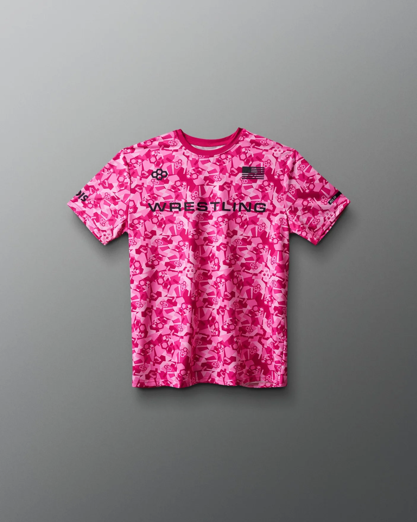Wrestling Wordmark Camo Youth Sublimated T-Shirt