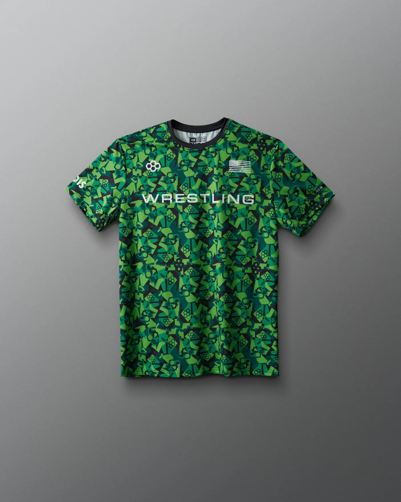Wrestling Wordmark Camo Youth Sublimated T-Shirt