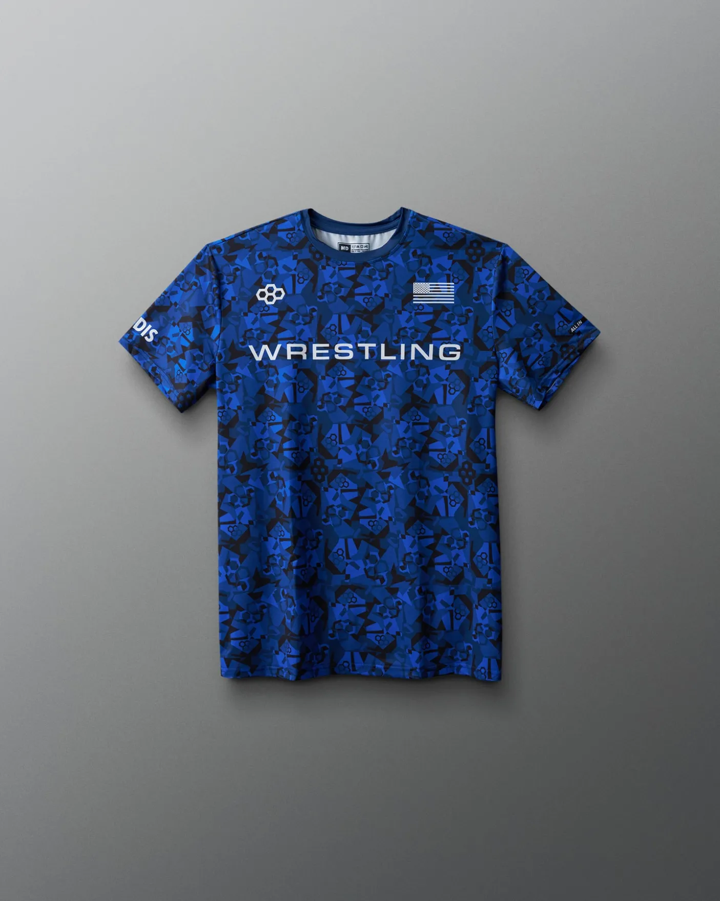 Wrestling Wordmark Camo Youth Sublimated T-Shirt